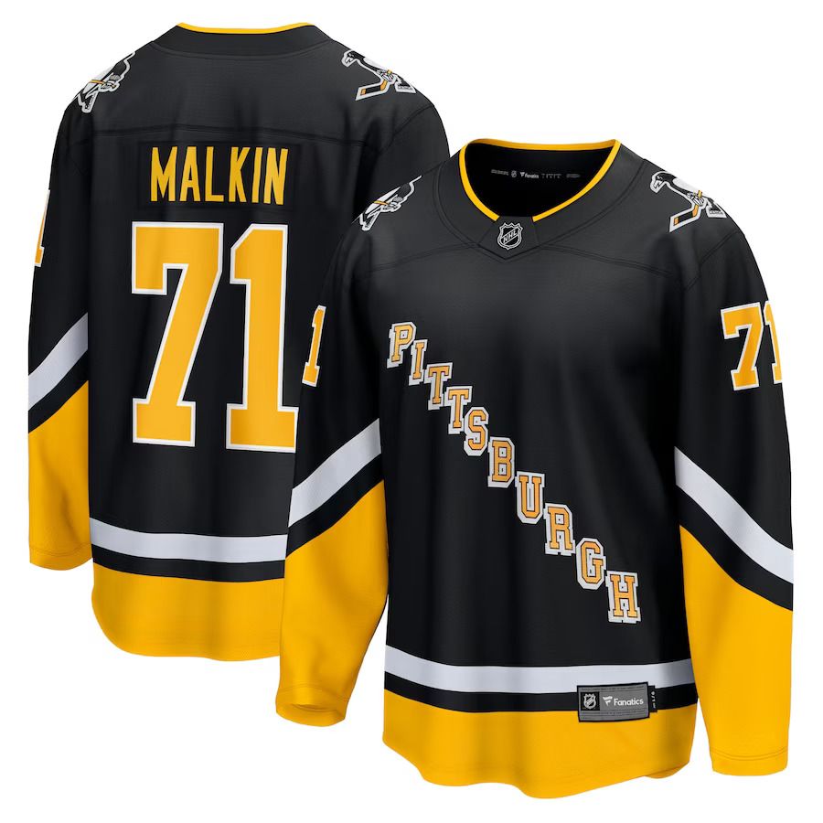 Men Pittsburgh Penguins #71 Evgeni Malkin Fanatics Branded Black Alternate Premier Breakaway Player NHL Jersey->pittsburgh penguins->NHL Jersey